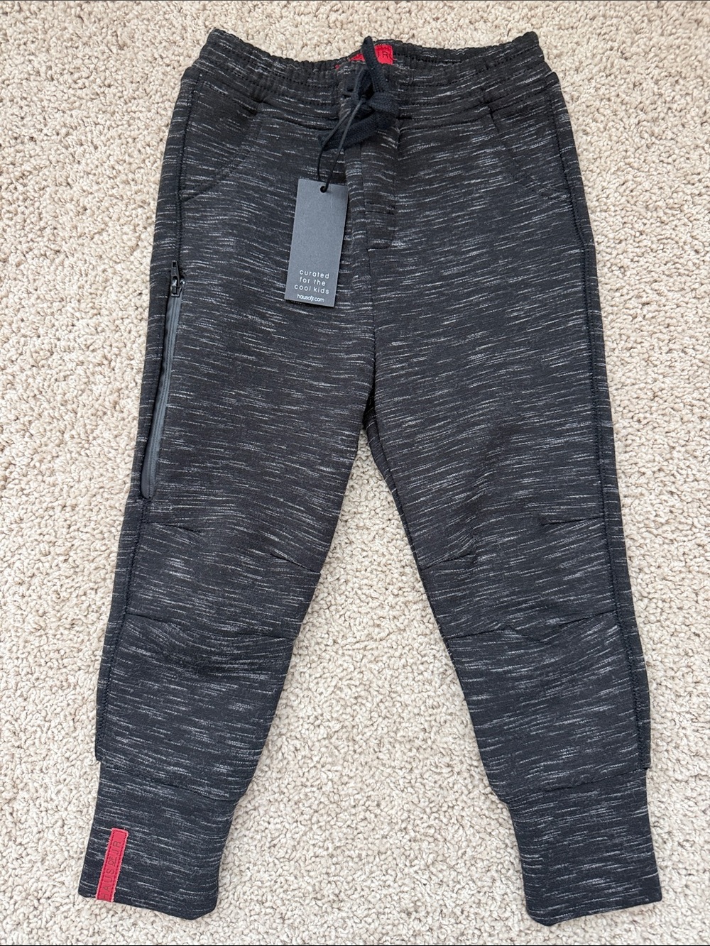 Haus of JR Kids Heather Black Jogger Pants
